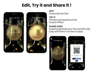 How to personalise the champagne toast celebration card: edit, try and share