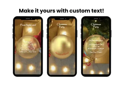 Christmas Scratch Card Digital, Holiday Tree Reveal, Merry Christmas Surprise personalised digital scratch card shown on a phone