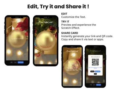 How to personalise the Christmas Tree scratch card: edit, try and share