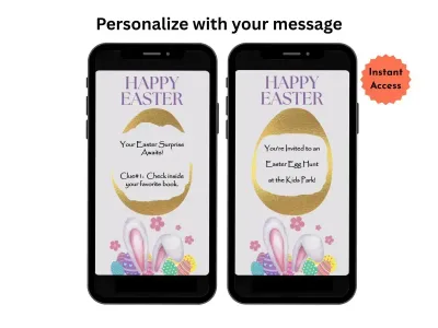Golden egg Easter prize scratch card shown on a phone