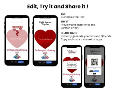 How to personalise the we have great chemistry card: edit, try and share