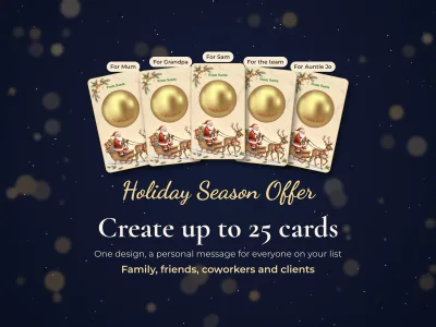 Holiday season offer: create up to 25 Gift from Santa cards