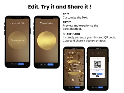How to personalise the gold confetti celebration card: edit, try and share