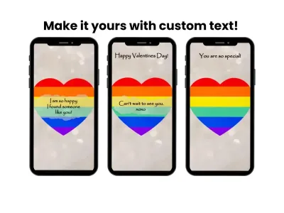 Love is love pride scratch card shown on a phone