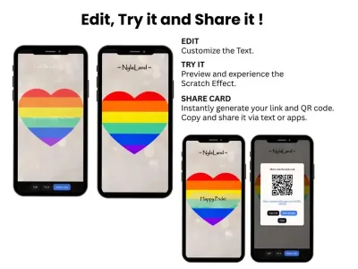 How to personalise the love is love pride card: edit, try and share