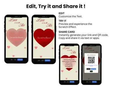 How to personalise the love is in the air card: edit, try and share