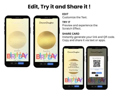 How to personalise the simple pastel yellow birthday card: edit, try and share