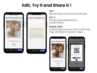How to personalise the Mother's Day photo card: edit, try and share