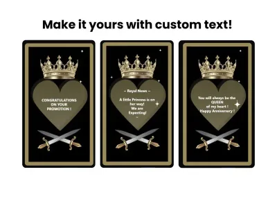 Queen of hearts praise scratch card shown on a phone