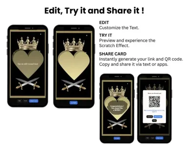 How to personalise the queen of hearts card: edit, try and share