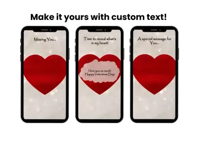 My heart is all yours love scratch card shown on a phone